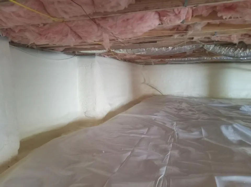 Crawl space encapsulation with closed-cell spray foam for Spray Foam Roofing in Houlton